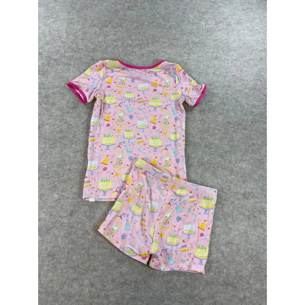 Love and Grow Birthday Bash Bamboo Shorts Pajama Set Size 6y